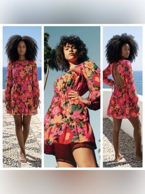Billabong × Sincerely Jules Heaven Sent Floral Long Sleeve
Cotton Minidress